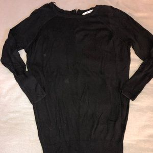Black zip up back sweater